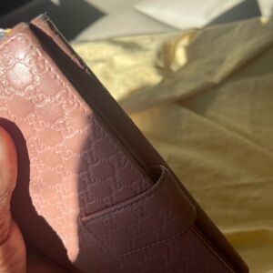 Gucci dusty pink, and beige wallet